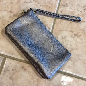 Silver large wristlet
